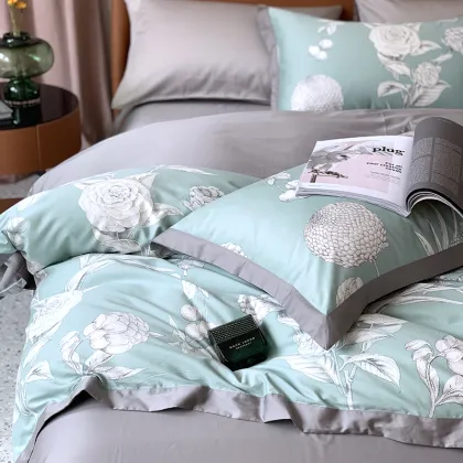 Floral Printed Modern 1000tc Egyptian Cotton Crib Bedding Set