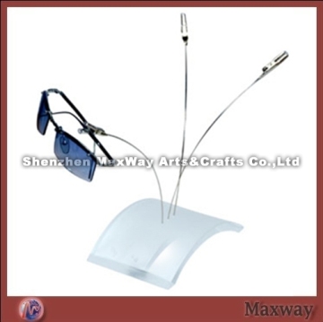 Clear Simple Acrylic Eyeglasses/Goggle Holder/Display with Arched Base