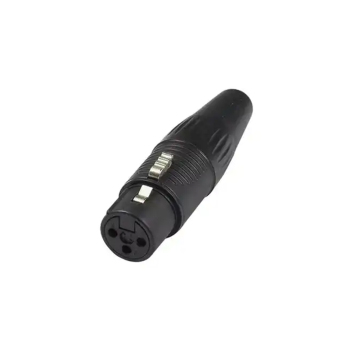 XLR214G 3 Pin Microphone Jack Plug - Silver Electrophoresis Black Shell Male Audio Connector