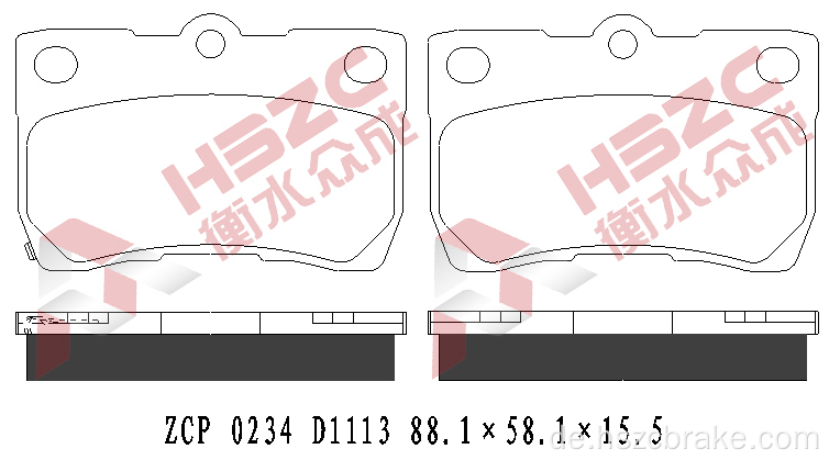 FMSI D1113 Auto Keramikbremspolster für Toyota