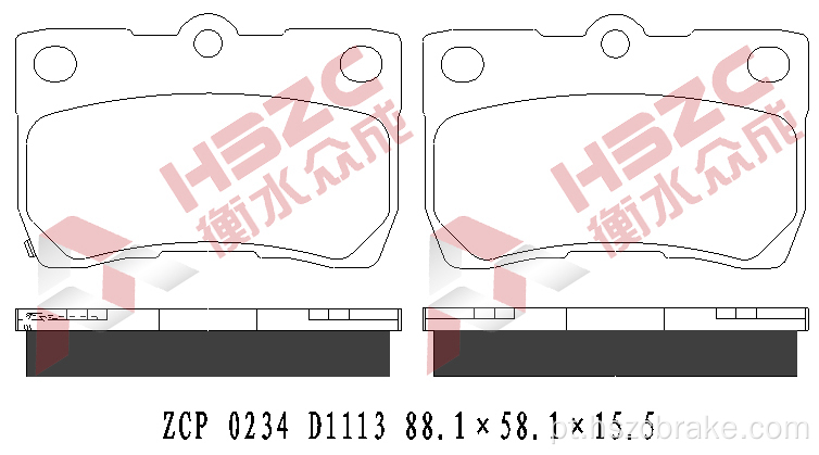 FMSI D1113 PAT CERAMICA DE CERAMICA DE CARRO PARA TOYOTA