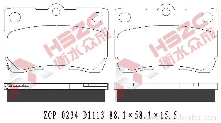 FMSI D1113 car ceramic brake pad for Toyota