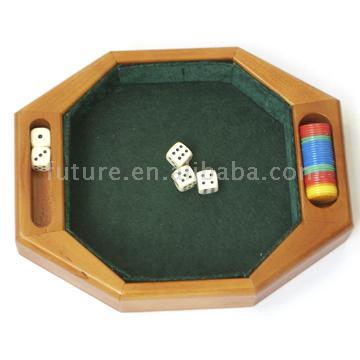 Wooden dice tray,tray,dice tray,wooden game,game,travel game,table game,chips,casino,gambling,poker,poker game