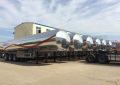 Shiny Aluminium Alloy Jet Tanker minyak Trailer Semi