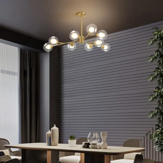 Nordic Art Clear Glass Ball Pendant Chandelier Light