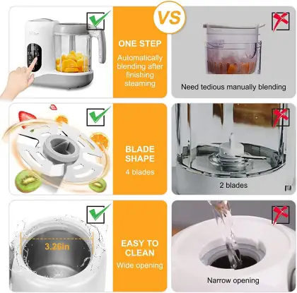 Babycook Food Grinder: Automatic Household Baby Food Steamer Blender Processor