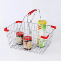 Cesta de alambre de metal de compras de supermercado