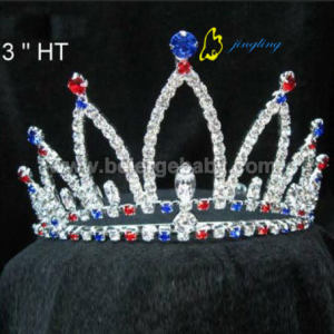 Red And Blue  rhinestone custom patriotic crowns