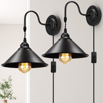 Modern Swivel LED Wall Lamp - Industrial Style for Aisle Cafe