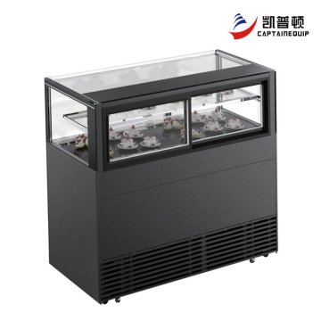 Elegante vitrine de bolo de canto modelo C