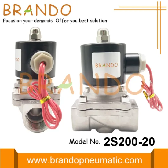 2S200-20 3/4'' Stainless Steel Solenoid Valve 110VAC 220VAC