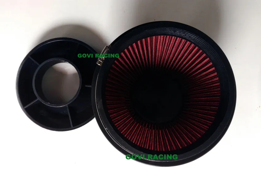 Assunzione di filtro aria aria rossa di altezza 102 mm con stack di velocità 3 ′ ′/3,5 ′ ′/4 ′ universale