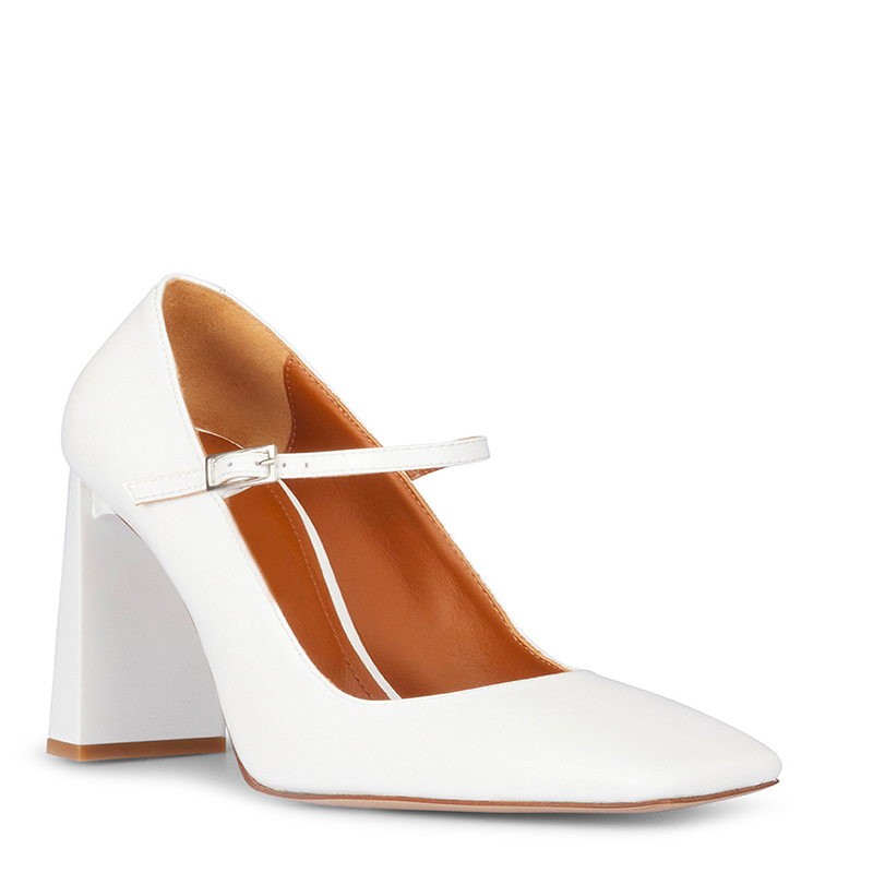 Elegant Women's Leather Mary Jane Heels
