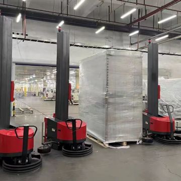 Intelligent Robot Stretch Wrapping Machine for Large and Heavy Pallets