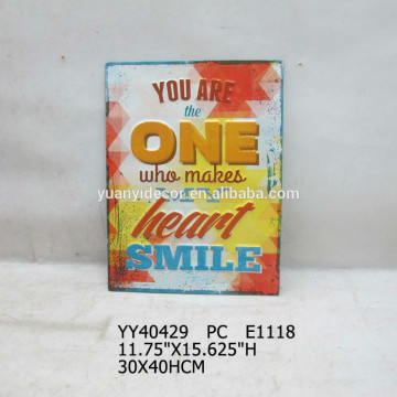 3D metal wood plate for home decor