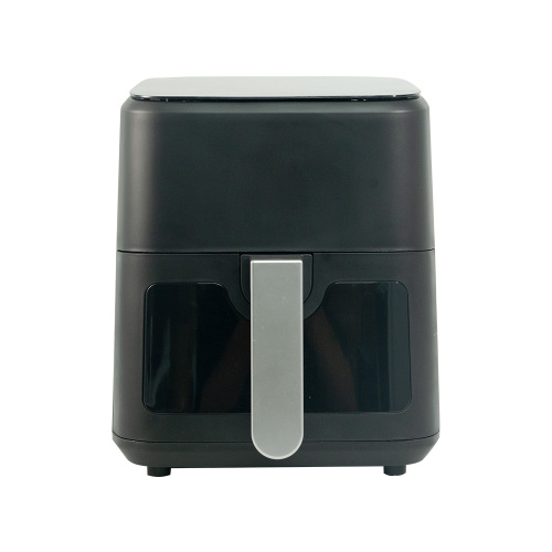 Modern Square Air Fryer with Frosted Surface and LCD Display