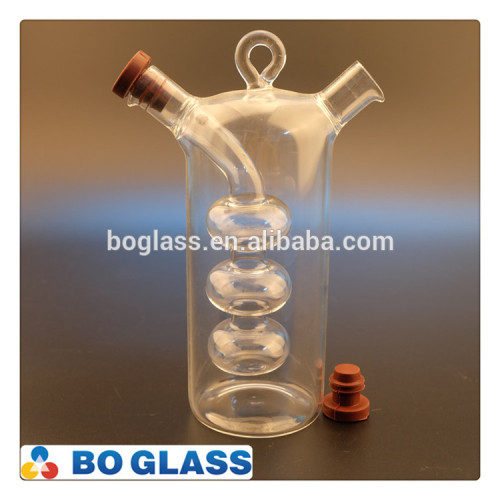 Oil and vinegar glass bottle with stopper in high quality