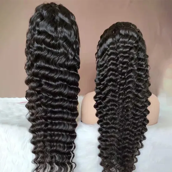 Wholesale Kinky Jerry Deep Curly Front Lace Human Hair Wig Natural Long Raw Brazilian Hair Full Front Lace Wig For Women