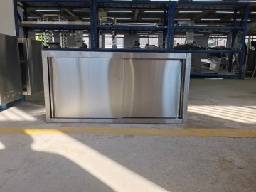 Wall-mounted sliding door work cabinet