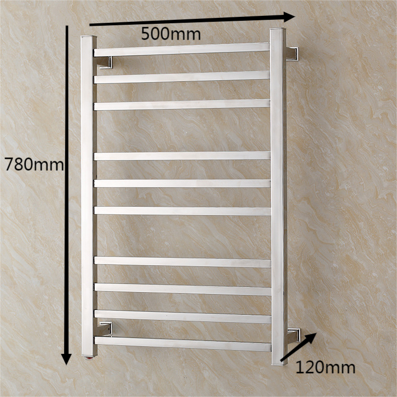 Stainless Steel Square Tube Towel Warmer Rack faucet 5