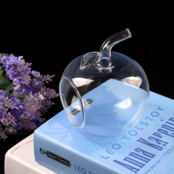 Hight Borosilicate Glass Apple for tabetop water plant and candle for home decoration