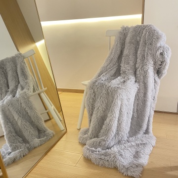 Super soft solid luxury Faux Fur Blankets plush