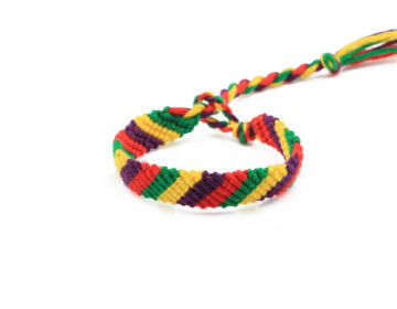 2018 Wholesale alibaba cheap cotton thread woven rope friendship bracelet