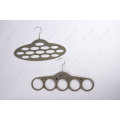 Round Ring Velvet Coated Plastic Scarf Belt Hanger