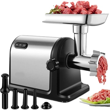 Mincer in acciaio inossidabile Aobosi: chopper elettrico, miscelatore, macinaca