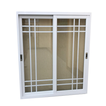 Modern Sliding Aluminum Windows with Frameless Hinged Design and Grills