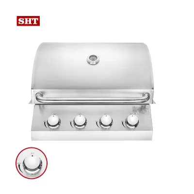 Outdoor Kitchen RV Stainless Steel 4 Burners Outdoor Gas Electric Rotisserie BBQ Grill