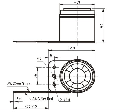 5556 piezo siren