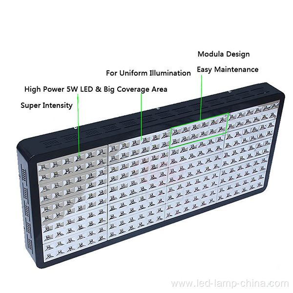 Solar powered 1200W switchable LED grow light