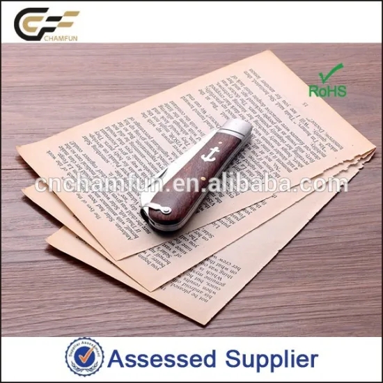 High Quality Stainless Steel Single Blade Wooden Handle Electrician Tool Knife