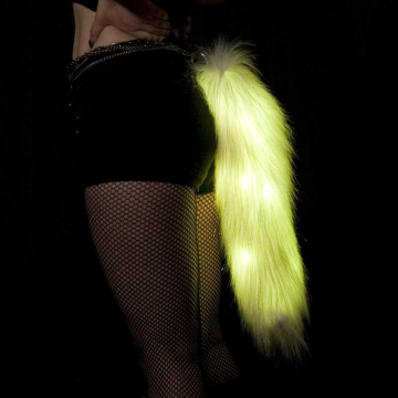 Light Up Fursuit Tail: Glowing Cat Tail for Pet Play FurryAccessory" 

However, to make it more concise and SEO-friendly, consider:

"Glowing Cat Tail - Light Up Fursuit Accessory for Pet Play