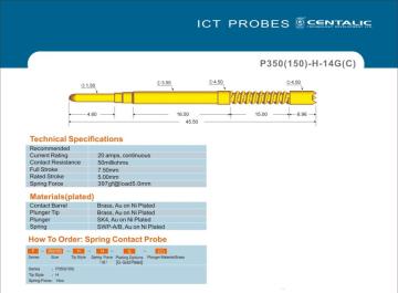 High-Current Probe Pogo Pin P350(150) for Electronic Test