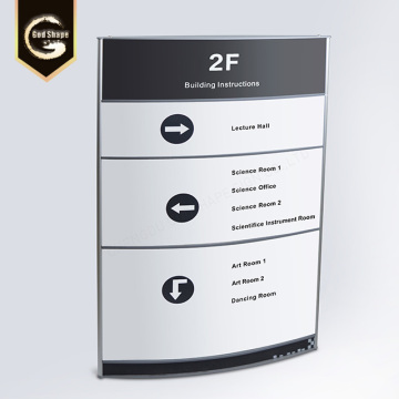 Interchangeable Wayfinding Directional Floor Index Sign