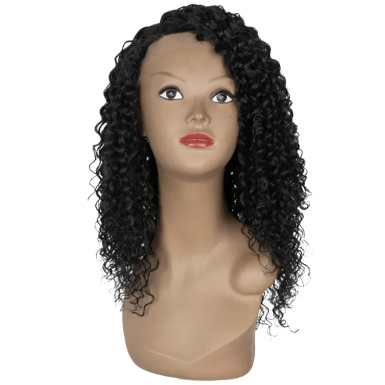 24'' Afro Kinky Curly Synthetic Wig HD Transparent Lace Heat Resistance High Temperature Mid Part Lace Front Synthetic Hair Wigs