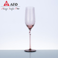 Customized Striped Water Goblet Red Wine Crystal Glasses