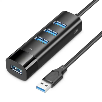 5Gbps 4-Port USB 3.0 Hub with Type-C Power Supply