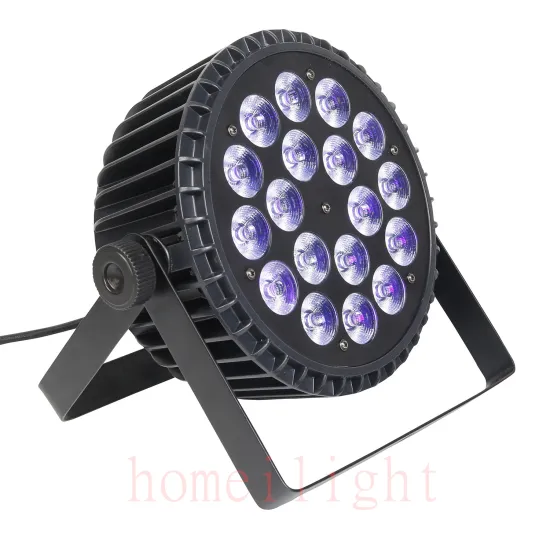 18pcs RGBWAUV LED Flat Par Can Lights for DJ Disco Wedding Uplight Decoration