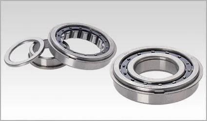Steel Cylindrical Industrial Single Row Rolling Bearing With Snap Ring