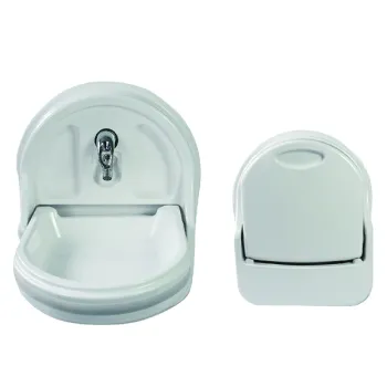 Hot Sales: High-Quality Wall-Mounted ABS Folding Sink with Hot and Cold Water Mixer Tap for RVs, Caravans, Campervans, Yachts, and Tiny Houses