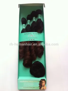 Elegant packing synthetic spring wave 5 pcs one pack with free closure hair extension