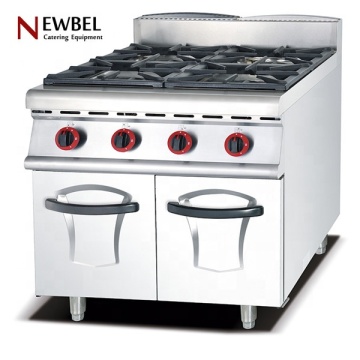 Commercial Gas Range Stove TQ-4E: Stainless Steel Kitchen Equipment