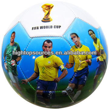 Shiny PVC Star photo soccer ball customized logo