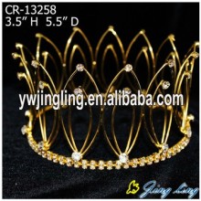 Full Round Crown Gold Pageant Crowns