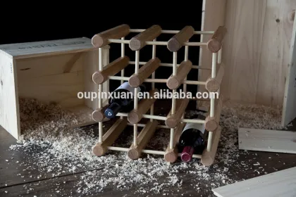 Nature eco-friendly 12-Bottle Wine Rack original design stackable wine stand wine bottle holder