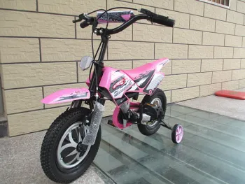Pink motorcycle children bike kids' bicycle