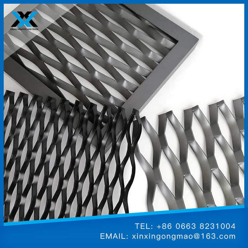 Titanium expanded diamond wire mesh for aerospace